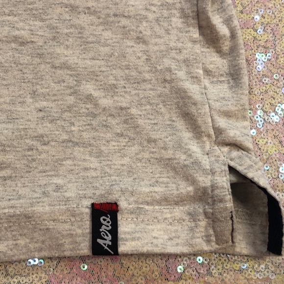 Aeropostale Button collared grey short sleeve Polo Shirt large - Picture 4 of 6